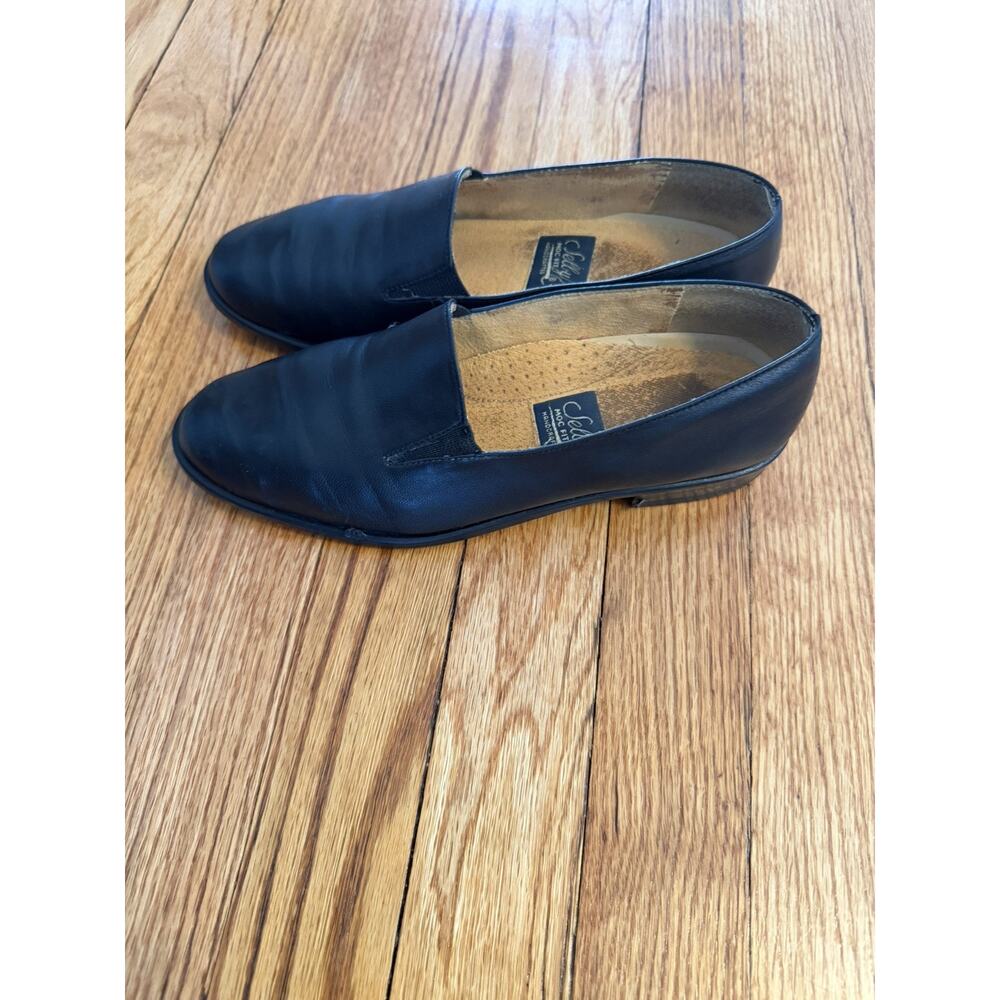 Selby Moc Fit Active Flex Women Size 6.5 Black Leather Slip On Loafers